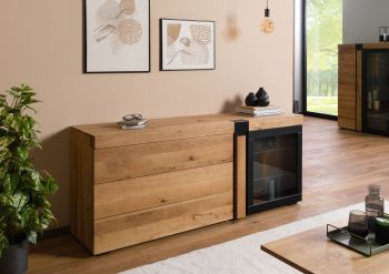 Sideboard Wildeiche 180x45x75 natur geölt ROTTERDAM #117