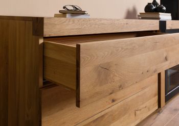 Sideboard Wildeiche 180x45x75 natur geölt ROTTERDAM #117