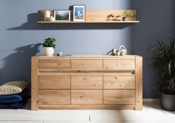 Sideboard Wildeiche 173x40x85 beige geölt KENT #208