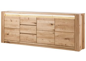 Sideboard Wildeiche 223x40x85 beige geölt KENT #231