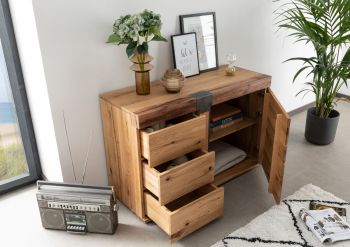 Sideboard Wildeiche / Zerreiche 115x45x75 natur geölt NEW AMSTERDAM #09