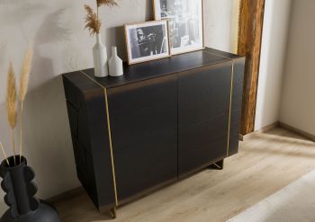 Sideboard Eiche 140x50x110 dunkelbraun lackiert BEAMS #60