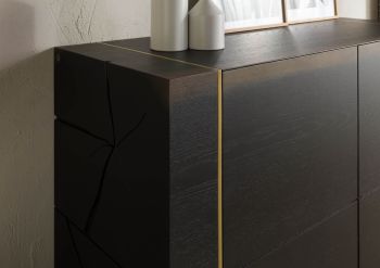 Sideboard Eiche 140x50x110 dunkelbraun lackiert BEAMS #60