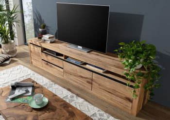TV-Board Wild-/Zerreiche 260x50x60 natur geölt MONTREUX #041