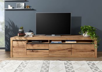 TV-Board Wild-/Zerreiche 260x50x60 natur geölt MONTREUX #041