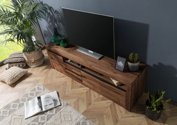 TV-Board Wild-/ Zerreiche 185x45x55 tabacco brown geölt MONTREUX  #330