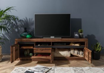 TV-Board Wild-/ Zerreiche 185x45x55 tabacco brown geölt MONTREUX  #330