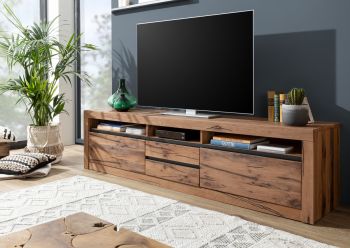 TV-Board Wild-/Zerreiche 220x50x55 tabacco brown geölt MONTREUX #240