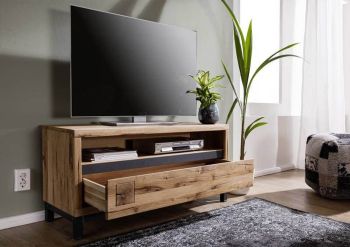 TV-Board Wildeiche 120x40x56 natur geölt VILLANDERS #112