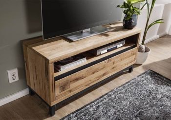 TV-Board Wildeiche 120x40x56 natur geölt VILLANDERS #112