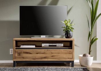 TV-Board Wildeiche 120x40x56 natur geölt VILLANDERS #112