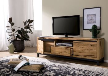 TV-Board Wildeiche 170x40x56 natur geölt VILLANDERS #113
