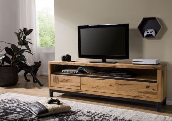 TV-Board Wildeiche 170x40x56 natur geölt VILLANDERS #114