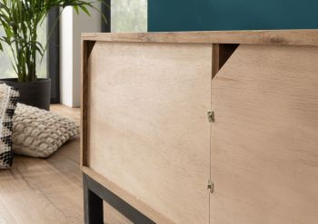 TV-Board Wildeiche 153x55x54 natur geölt VILLANDERS #150