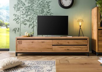 TV-Board Wildeiche 220x40x56 natur geölt VILLANDERS #154