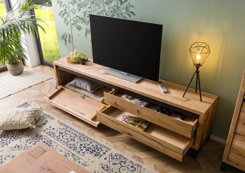 TV-Board Wildeiche 220x40x56 natur geölt VILLANDERS #154