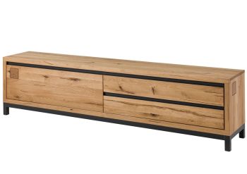 TV-Board Wildeiche 220x40x56 natur geölt VILLANDERS #154