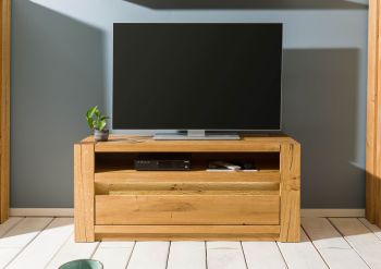 TV-Board Wildeiche 123x40x53 natur geölt KENT #109