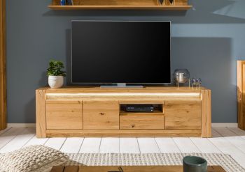 TV-Board Wildeiche 193x40x53 natur geölt KENT #133