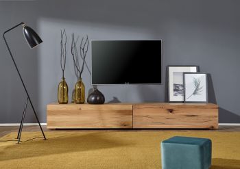 TV-Board Wild-/Zerreiche 220x52x32 natur geölt FRANKFURT #108