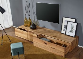 TV-Board Wild-/Zerreiche 220x52x32 natur geölt FRANKFURT #108