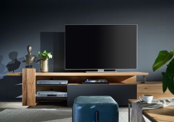 TV-Regal Wild-/Zerreiche 200x50x53 natur geölt FRANKFURT #111