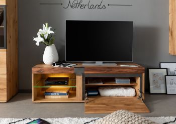 TV-Board Wildeiche / Zerreiche 150x48x50 natur geölt NEW AMSTERDAM #01