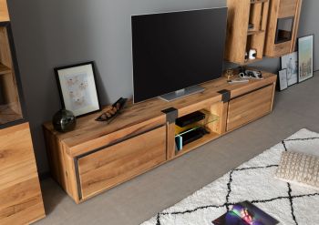 TV-Board Wildeiche / Zerreiche 260x48x50 natur geölt NEW AMSTERDAM #04