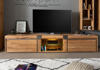 TV-Board Wildeiche / Zerreiche 260x48x50 natur geölt NEW AMSTERDAM #04