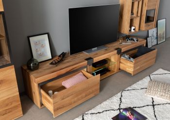 TV-Board Wildeiche / Zerreiche 260x48x50 natur geölt NEW AMSTERDAM #04
