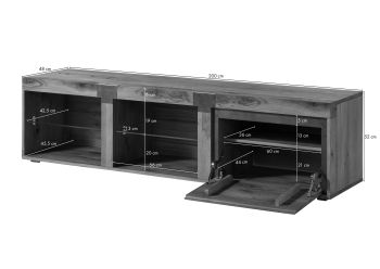 TV-Board Wild-/Zerreiche 200x48x50 natur geölt NEW AMSTERDAM #15