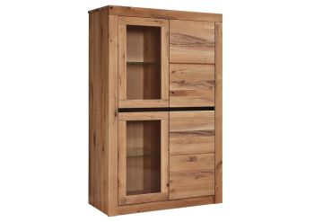 Vitrine Wild-/Zerreiche 95x42x150 natur geölt MONTREUX #102