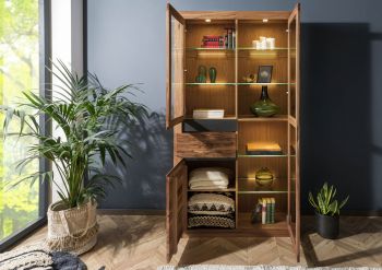 Vitrine Wild-/ Zerreiche 110x42x200 tabacco brown geölt MONTREUX  #318