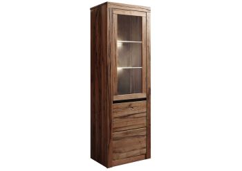 Vitrine Wild-/Zerreiche 62x42x191 Tabacco brown geölt MONTREUX #320