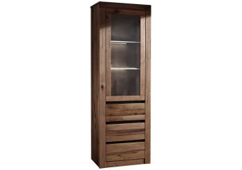Vitrine Wild-/Zerreiche 62x42x190 Tabacco brown geölt MONTREUX #321