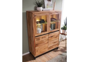 Vitrine Wildeiche 103x40x148 natur geölt VILLANDERS #102