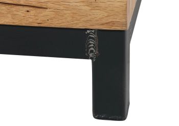 Vitrine Wildeiche 103x40x148 natur geölt VILLANDERS #102