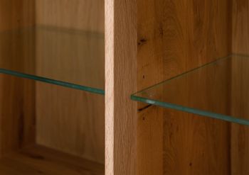 Vitrine Wildeiche 103x40x148 natur geölt VILLANDERS #102