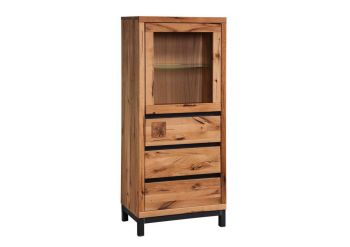 Vitrine Wildeiche 65x40x148 natur geölt VILLANDERS #103