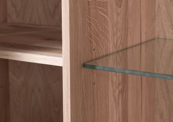 Vitrine Wildeiche 103x40x205 bianco geölt VILLANDERS #201