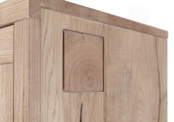 Vitrine Wildeiche 103x40x205 bianco geölt VILLANDERS #201