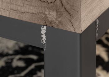 Vitrine Wildeiche 65x40x148 bianco geölt VILLANDERS #203