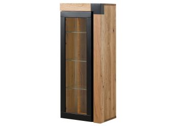 Hängevitrine Wildeiche 48x35x120 natur geölt ROTTERDAM #110
