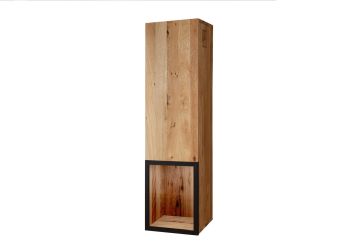 Hängevitrine Wild-/Zerreiche 33x33x124 natur geölt FRANKFURT #102
