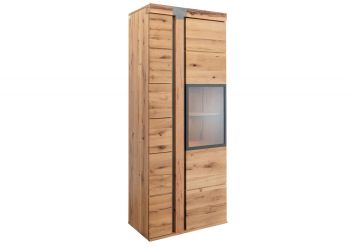 Vitrine Wildeiche / Zerreiche 80x45x204 natur geölt NEW AMSTERDAM #08