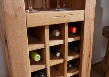 Weinregal 42x35x191 Wild-/Zerreiche natur geölt MONTREUX #125
