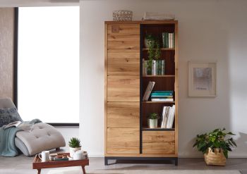 Bücherregal Wildeiche 100x40x200 natur geölt VILLANDERS #139