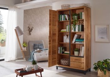 Bücherregal Wildeiche 100x40x200 natur geölt VILLANDERS #139