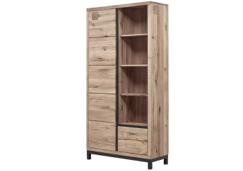 Bücherregal Wildeiche 100x40x200 bianco geölt VILLANDERS #239