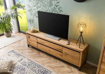 TV-Board Wildeiche 190x40x56 natur geölt VILLANDERS #153